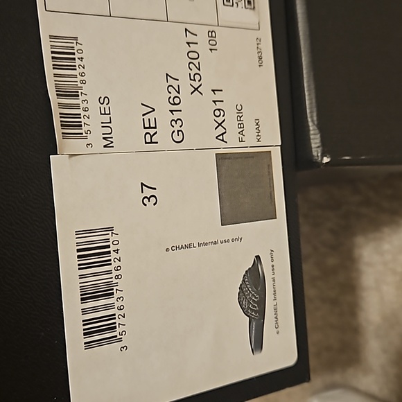 🛑CHANEL Lambskin Canvas Chain Sandals - Picture 8 of 8